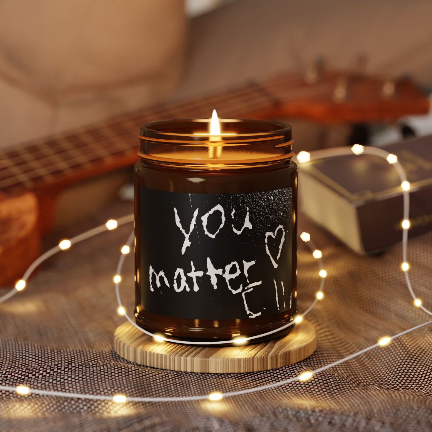 You Matter Scented Soy Candle – Relaxing Gift for Self-Care, Home Decor, Mindfulness, Cocoa, Burn for Motivation